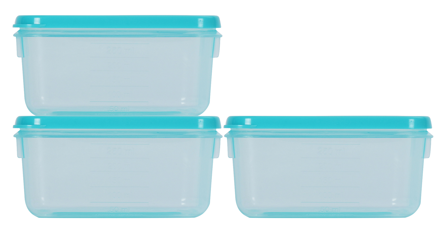 Polka Container (22 X 3) (750 ml) (Assorted) (3 Pc Set) (48 Set Pk)